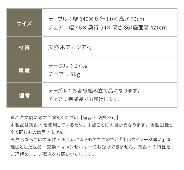 ダイニングテーブルセット 【開梱設置無料】 4人掛け 5点セット 幅140cm ダイニングセット ダイニングテーブル ダイニングチェア 4脚 天然木 アカシア ろくろ脚 おしゃれ ヴィンテージ アンティーク(代引不可)