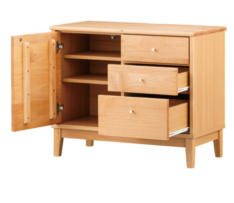 一生紀 キャビネット 幅80 FORTO 完成品 フォルト アルダー無垢材 ルーター収納 モデム収納 リビングボード オイル仕上げ 脚付き タンス 箪笥 扉 収納 天然木 無垢 北欧 ISSEIKI おしゃれ(代引不可)