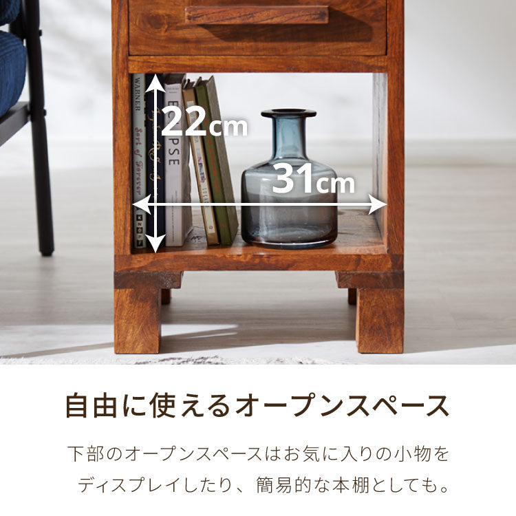 サイドテーブル 西海岸風 幅35cm テーブル ソファテーブル パソコンテーブル 北欧 おしゃれ 木製 ベッド ナイトテーブル 引き出し収納 コンパクト 省スペース オシャレ お洒落 かわいい 可愛い 新生活(代引不可)