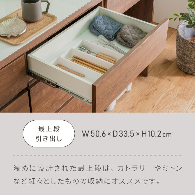 キッチンカウンター 60 幅60 高さ93 引き出し3杯 完成品 国産 日本製 大川家具 レンジ台 カウンター テーブル 食器棚 キッチンボード 引き出し 大容量(代引不可)【送料無料】