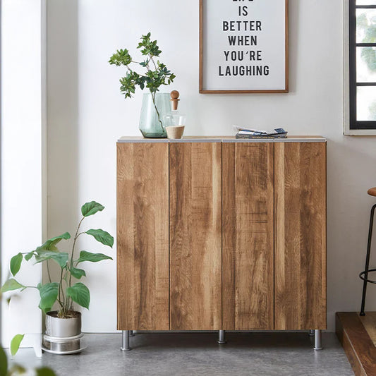 シューズボックス ロータイプ 幅100cm 【国産 大川家具 完成品】 シューズラック 靴収納 靴箱 完成品 下駄箱 玄関収納 シューズラック ラック 収納家具 玄関 シューズBOX 日本製(代引不可)