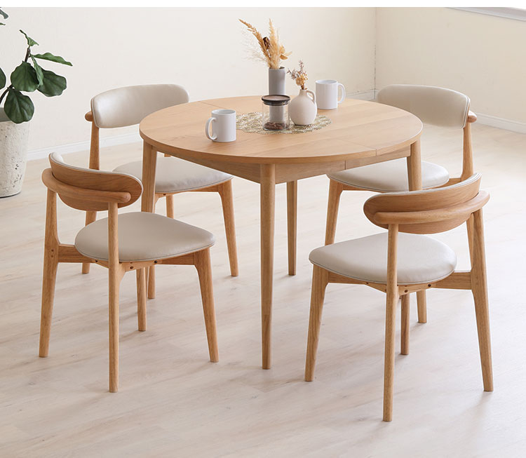 LOVLO ダイニングテーブル 単品 伸長式 テーブル 幅100-140cm リビング テーブル ダイニング 木製 机 おしゃれ 北欧 モダン 食卓 テーブル 天然木 インテリア ジャパンディ(代引不可)