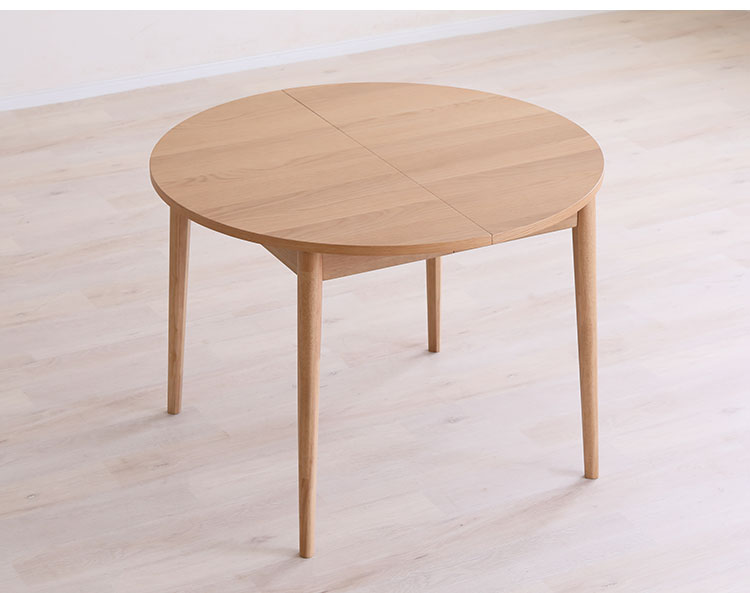 LOVLO ダイニングテーブル 単品 伸長式 テーブル 幅100-140cm リビング テーブル ダイニング 木製 机 おしゃれ 北欧 モダン 食卓 テーブル 天然木 インテリア ジャパンディ(代引不可)