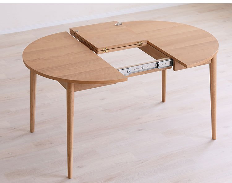 LOVLO ダイニングテーブル 単品 伸長式 テーブル 幅100-140cm リビング テーブル ダイニング 木製 机 おしゃれ 北欧 モダン 食卓 テーブル 天然木 インテリア ジャパンディ(代引不可)