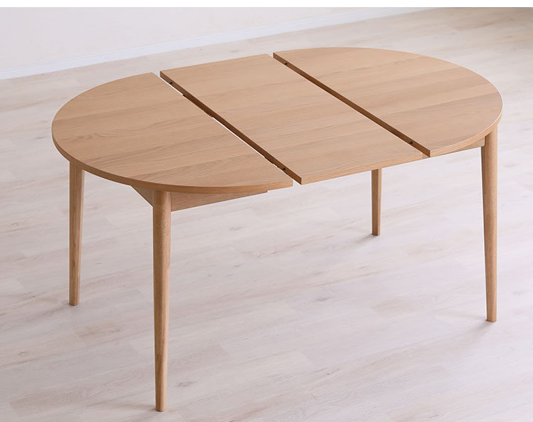 LOVLO ダイニングテーブル 単品 伸長式 テーブル 幅100-140cm リビング テーブル ダイニング 木製 机 おしゃれ 北欧 モダン 食卓 テーブル 天然木 インテリア ジャパンディ(代引不可)