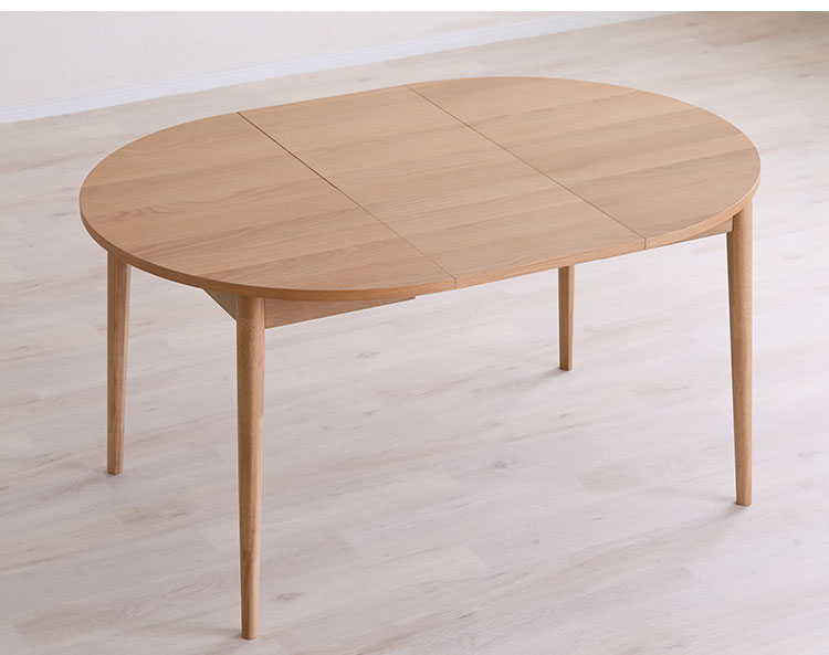 LOVLO ダイニングテーブル 単品 伸長式 テーブル 幅100-140cm リビング テーブル ダイニング 木製 机 おしゃれ 北欧 モダン 食卓 テーブル 天然木 インテリア ジャパンディ(代引不可)