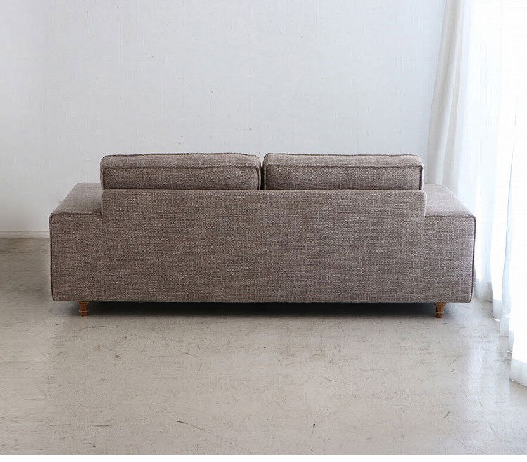 ソファ ヘボン UP 東馬 ソファ 3人掛け ブラウン おしゃれ 木脚 クッション付き 北欧風 リビングソファ モダン家具 ウレタンフォーム ポリエステル 張地 組立簡単 インテリア シンプルソファ(代引不可)