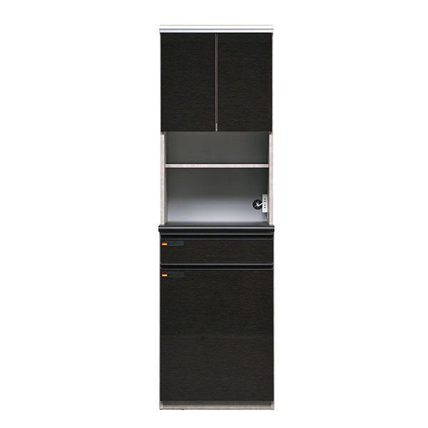 食器棚 キッチンボード 幅60cm 奥行48cm 高さ198cm カップボード ダイニングボード 60cm セラミック調 グレー 60cm幅 食器家電収納棚 レンジ台 コンセント付 キッチン(代引不可)