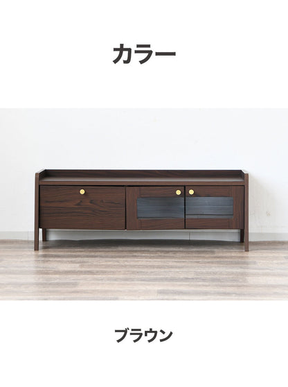 テレビ台 ローボード 幅113cm 完成品 脚付き テレビボード ロータイプ 32型 40型 43型 薄型 スリム 奥行34cm コード穴 ガラス扉 DVD収納 引き出し リビングボード AVボード 北欧 おしゃれ 木製(代引不可)