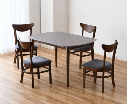 【開梱設置無料】 ダイニングテーブルセット 5点セット 4人掛け 幅120cm チェア4脚セット メラミン 4人用 ダイニングセット ダイニングテーブル 傷に強い 熱に強い 食卓テーブルセット 北欧 モダン(代引不可)