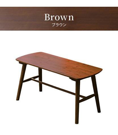 ダイニングベンチ 95cm 単品 無垢材 ラバーウッド 天然木 木製 ベンチ 2人掛け 組み立て簡単 椅子 ダイニング チェア おしゃれ 北欧 ナチュラル ブラウン シンプル スリム 玄関椅子 長椅子 (代引不可)