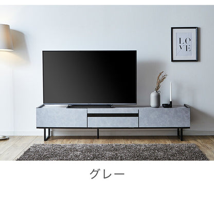 テレビ台 幅180 奥行40 高さ40 完成品 セラミック調 グレー ブラック ガラス 脚付きテレビ台 ローボード テレビボード TV台 TVボード(代引不可)