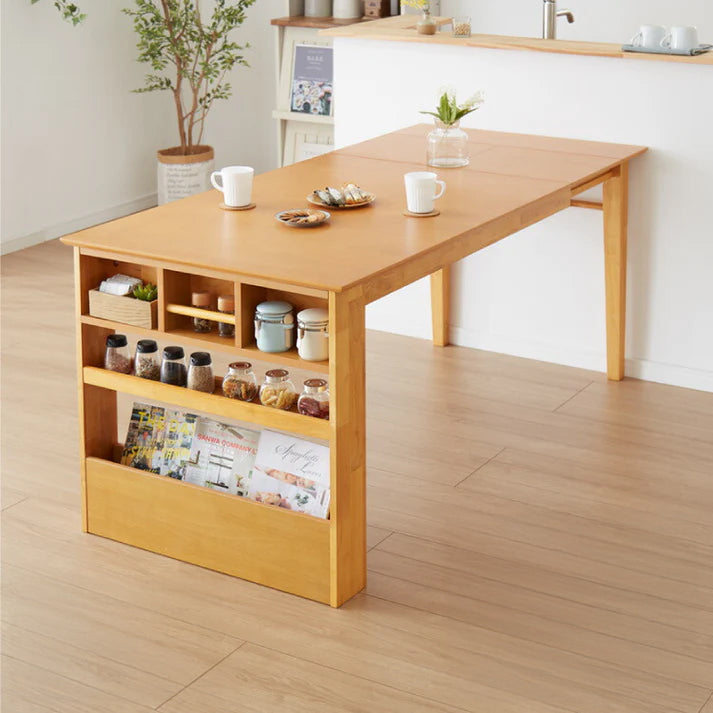 伸長式 ダイニングテーブル 単品 Lサイズ 収納付き 幅135~170cm 4人用 6人用 天然木 新生活 テーブル 食卓テーブル 木製 省スペース ウッドテーブル コンパクト 北欧 モダン カントリー調 おしゃれ(代引不可)