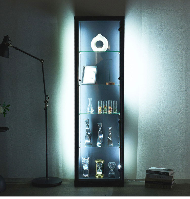 アーク50 コレクションラック ライト付タイプ 完成品 幅50cm 高さ170cm 奥行30cm ライト無し フィギュアケース コレクションケース ガラスケース ショーケース コレクションボード 飾り棚 ガラス棚(代引不可)