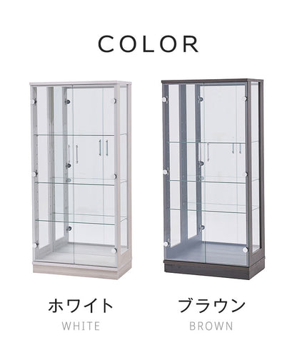チャーム60 コレクションラック 完成品 幅60cm 高さ128cm 奥行35cm フィギュアケース コレクションケース ガラスケース ショーケース コレクションボード 飾り棚 ガラス棚 ディスプレイラック(代引不可)