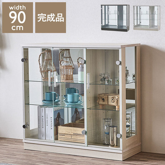 チャーム90 コレクションラック 完成品 幅90cm 高さ86cm 奥行35cm フィギュアケース コレクションケース ガラスケース ショーケース コレクションボード 飾り棚 ガラス棚 ディスプレイラック(代引不可)