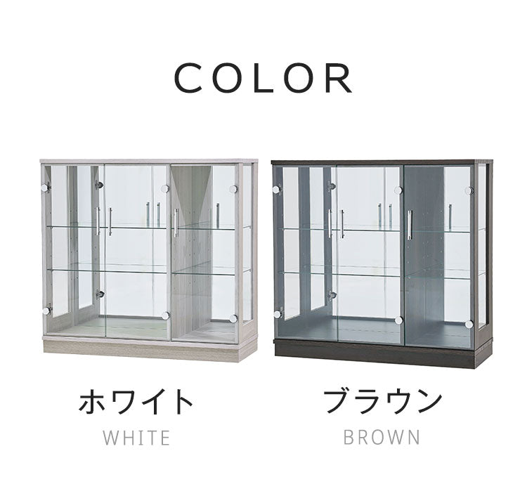 チャーム90 コレクションラック 完成品 幅90cm 高さ86cm 奥行35cm フィギュアケース コレクションケース ガラスケース ショーケース コレクションボード 飾り棚 ガラス棚 ディスプレイラック(代引不可)