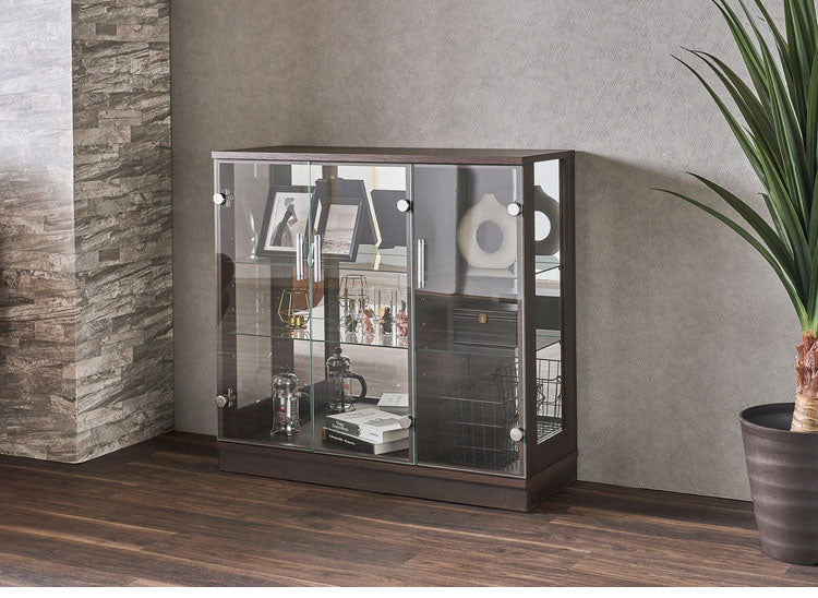 チャーム90 コレクションラック 完成品 幅90cm 高さ86cm 奥行35cm フィギュアケース コレクションケース ガラスケース ショーケース コレクションボード 飾り棚 ガラス棚 ディスプレイラック(代引不可)