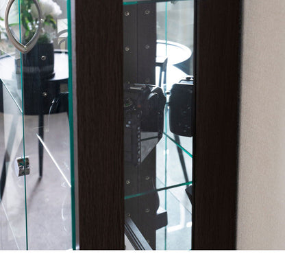 エステ90 コレクションラック 完成品 幅90cm 高さ128cm 奥行25cm フィギュアケース コレクションケース ガラスケース ショーケース コレクションボード 飾り棚 ガラス棚 ディスプレイラック(代引不可)