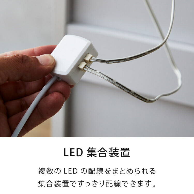 キッド65 コレクションラック 縦型ホワイトLEDライト付き コレクションケース 奥深 幅65 高さ160 奥行42 コレクションボード セラミック調 開梱設置無料 木製 ホワイト ブラック グレー キャビネット(代引不可)
