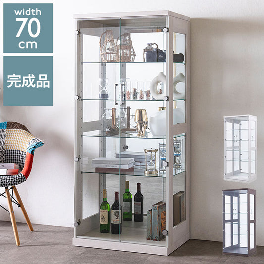 マキシム70ハイタイプ コレクションラック 完成品 【開梱設置無料】 幅70cm 高さ160cm 奥行46cm フィギュアケース コレクションケース ガラスケース ショーケース ガラス棚 ディスプレイラック(代引不可)