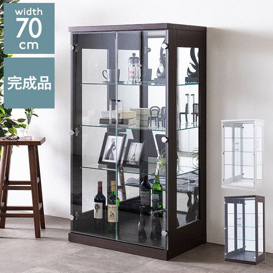 マキシム70ロータイプ コレクションラック 完成品 幅70cm 高さ130cm 奥行46cm フィギュアケース コレクションケース ガラスケース ショーケース コレクションボード ガラス棚 ディスプレイラック(代引不可)