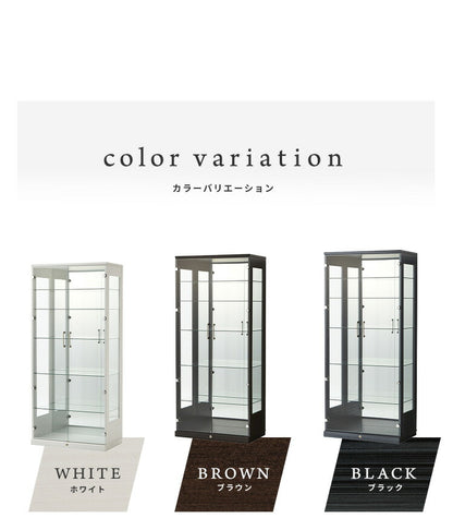 コレクションケース単品 幅80 奥行45 高さ160cm 高さ180cm サラ80 ロータイプ ハイタイプ コレクションラック 深型 完成品 開梱設置無料 コレクションボード フィギュア ケース 棚 led sara ワイド(代引不可)