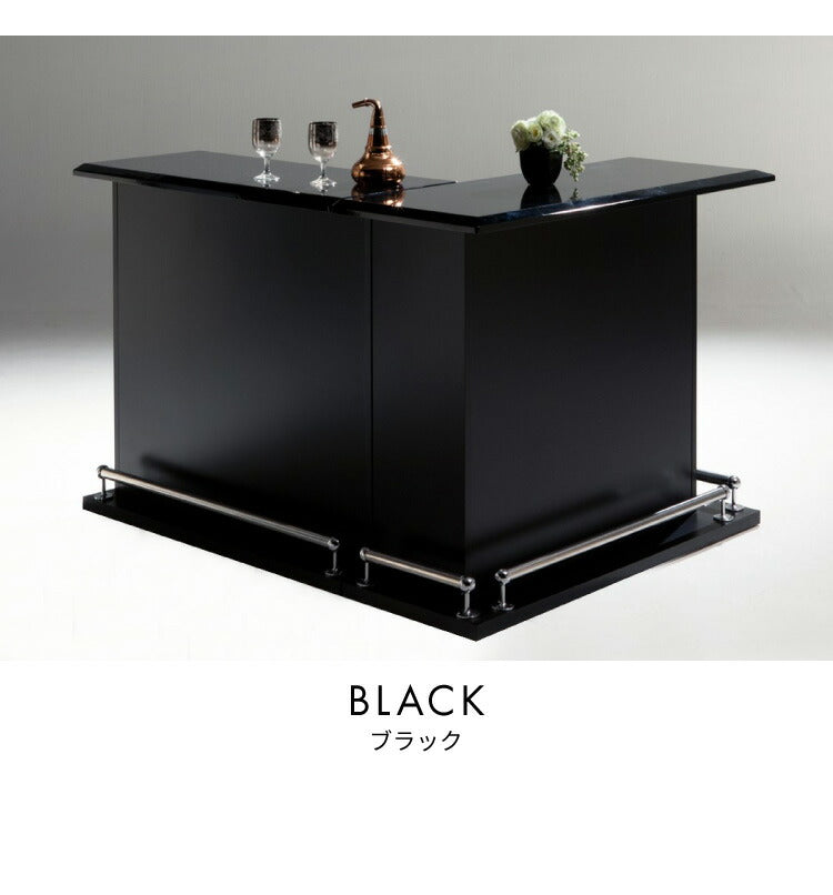 バーカウンター テーブル L字 日本製 完成品 高さ97 カウンターテーブル バーテーブル カウンター下収納 開梱設置無料 キッチン 収納 (代引不可)