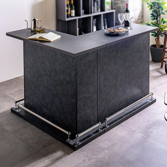 バーカウンター セラミック天板 L字セット(100 cm + 幅120cm) 日本製 完成品 キズに強い おしゃれ カウンターテーブル キッチンカウンター 収納 キッチン バーテーブル おうち時間(代引不可)