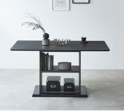 ダイニングテーブルセット 5点 4人掛け 収納付き 140cm幅 【開梱設置付き】 セラミックテーブル チェア4脚 ダイニングセット ブークレ調 アイアン脚 モダン おしゃれ 収納庫付き 収納 耐傷 耐汚(代引不可)