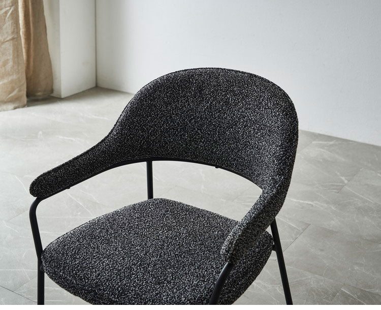 ダイニングテーブルセット 5点 4人掛け 収納付き 140cm幅 【開梱設置付き】 セラミックテーブル チェア4脚 ダイニングセット ブークレ調 アイアン脚 モダン おしゃれ 収納庫付き 収納 耐傷 耐汚(代引不可)