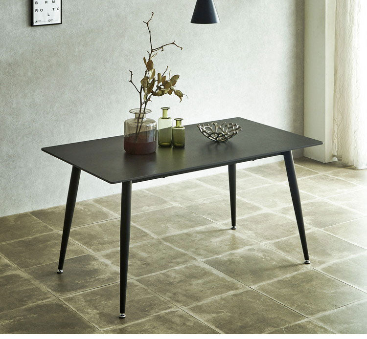 ダイニングセット 5点 4人掛け セラミックテーブル 【開梱設置付き】 140cm幅 チェア 4脚 PUレザー 合成皮革 アイアン脚 モダン スタイリッシュ 耐傷 耐熱 耐汚 石目調 4人用 おしゃれ 食卓セット(代引不可)