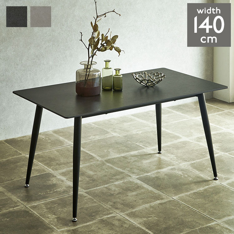 ダイニングテーブル セラミック 140cm幅 単品 セラミックテーブル 食卓テーブル 4人掛け モダン スタイリッシュ 傷に強い 汚れに強い 耐熱 お手入れ簡単 アイアン脚 おしゃれ インテリア ダイニング(代引不可)