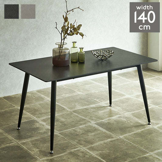 ダイニングテーブル セラミック 140cm幅 単品 セラミックテーブル 食卓テーブル 4人掛け モダン スタイリッシュ 傷に強い 汚れに強い 耐熱 お手入れ簡単 アイアン脚 おしゃれ インテリア ダイニング(代引不可)