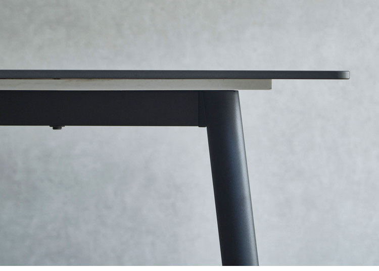 ダイニングテーブル セラミック 140cm幅 単品 セラミックテーブル 食卓テーブル 4人掛け モダン スタイリッシュ 傷に強い 汚れに強い 耐熱 お手入れ簡単 アイアン脚 おしゃれ インテリア ダイニング(代引不可)