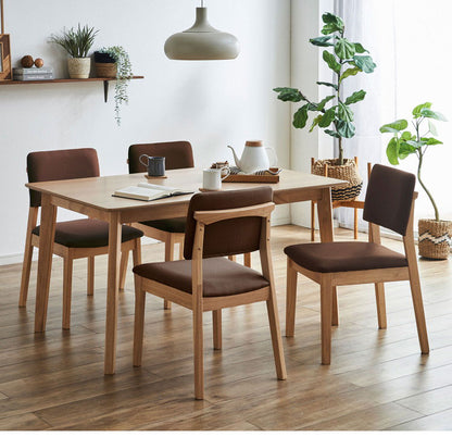 ダイニングテーブル メルロー 幅135cm 単品 オーク 突板 天然木 木製 テーブル 食卓テーブル 4人掛け ウレタン塗装 ナチュラル 北欧風 カントリー モダン おしゃれ 135×80cm インテリア 机 テーブル(代引不可)