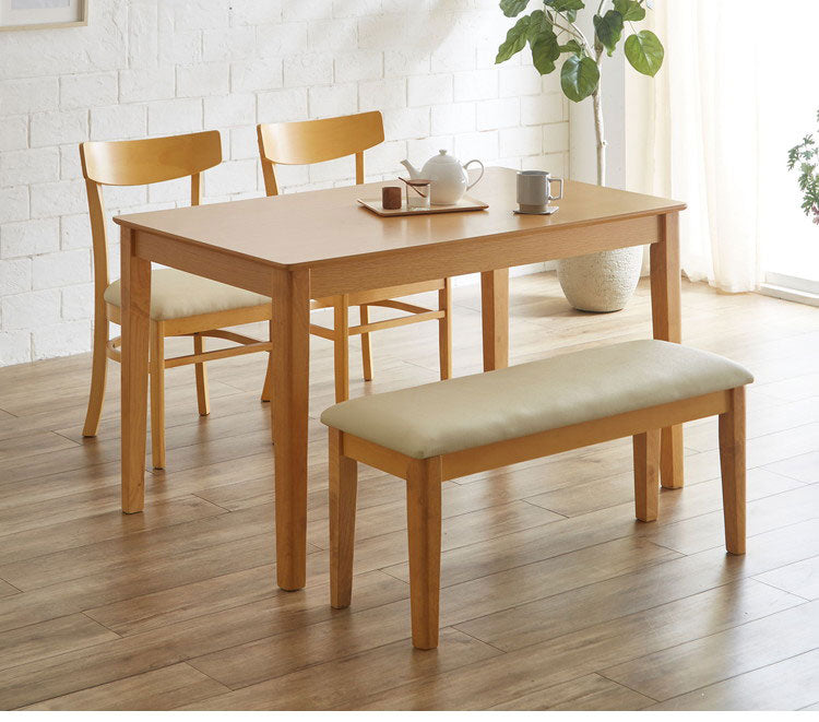 ダイニングテーブル 単品 120cm幅 天然木 オーク 突板 柾目 北欧 おしゃれ モダン 木製 食卓テーブル ラッカー塗装 ナチュラル ブラウン 2人用 4人用 コンパクト シンプル スリム 机 作業台(代引不可)