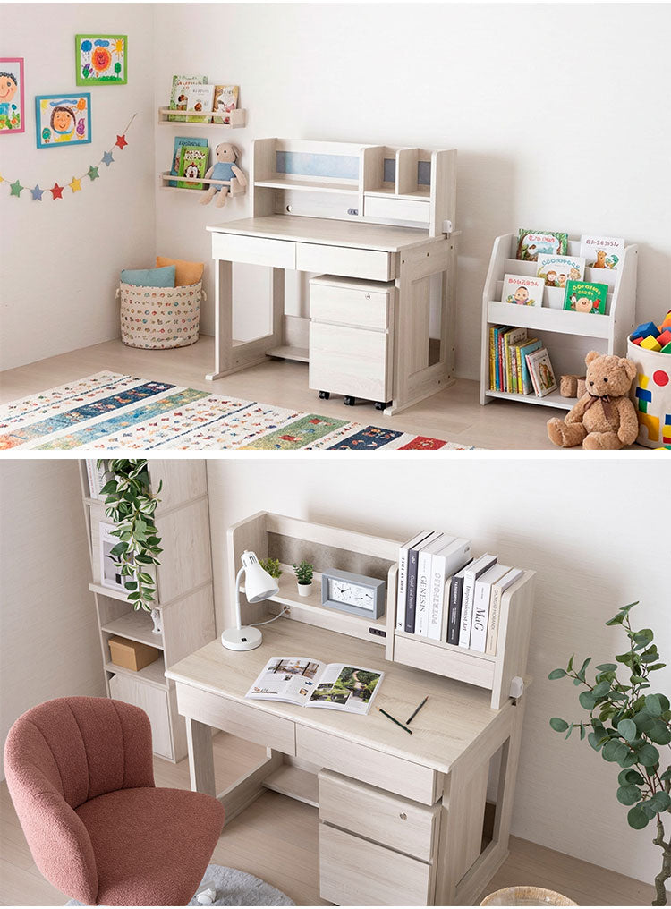 学習机 勉強机 学習デスク シンプル 幅100cm 3点セット 【コンセント付き】 【簡単組立品】 勉強デスク 机 子ども 木製 かわいい おしゃれ 新生活 入学祝 女の子 男の子 子供部屋 子供机 新入学 中学(代引不可)