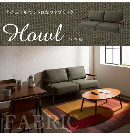 アイアンソファ 2.5人掛け 2Pソファ インダストリアル カジュアル 木肘 sofa ソファー 西海岸 おしゃれ(代引不可)