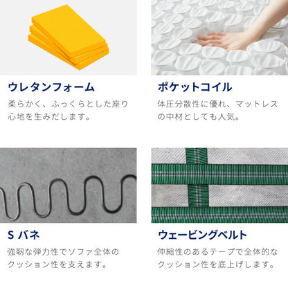 カバーリング ソファ 3人掛け 洗える L字型 幅197 クッション オットマン コーナーソファ ポケットコイル 天然木 大きめ おしゃれ 北欧 レザー ワイド 4人掛け ソファー 脚 リビング ダイニング(代引不可)