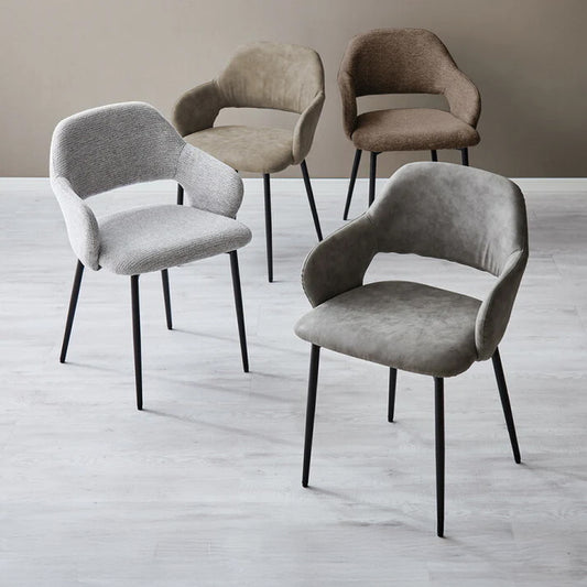 チェア ダイニング 肘付き ダイニングチェア スチール脚 椅子 2脚セット おしゃれ 選べる生地 レザー ファブリック ヴィンテージ 椅子単品 学習椅子 肘付 ビンテージ 組み立て簡単 新生活