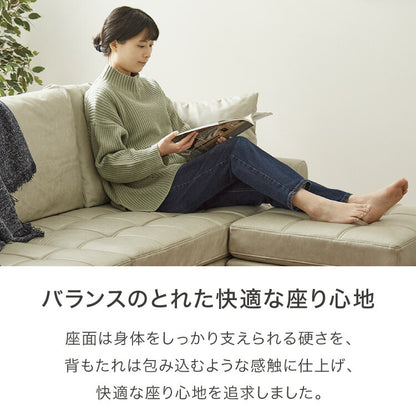 ソファ カウチソファ コンセント USB 充電 3人掛け L字型 あぐら ファブリックレザー 幅210 カウチ 組合せ ヴィンテージ 家族 リビング 革風 ルンバ お掃除 オットマン ロータイプ おしゃれ かっこいい モダン 座り心地
