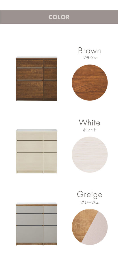 キッチンカウンター 90 幅90cm 高さ93cm 引き出し3杯 【完成品 国産 日本製 大川家具】 レンジ台 カウンター テーブル 食器棚 キッチンボード 引き出し 大容量 新生活 北欧 モダン おしゃれ(代引不可)