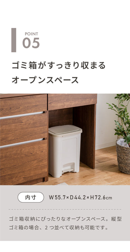 食器棚 キッチン収納 幅120cm 高さ180cm 奥行45cm 開梱設置付き ハイタイプ 大容量 国産 完成品 大川家具 日本製 キッチンボード ダスト収納 ホワイト ブラウン ダイニング フルオープンレール 北欧(代引不可)
