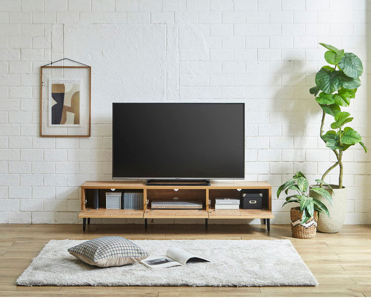 テレビ台 幅160 完成品 日本製 フィスバ おしゃれ ガラス扉タイプ