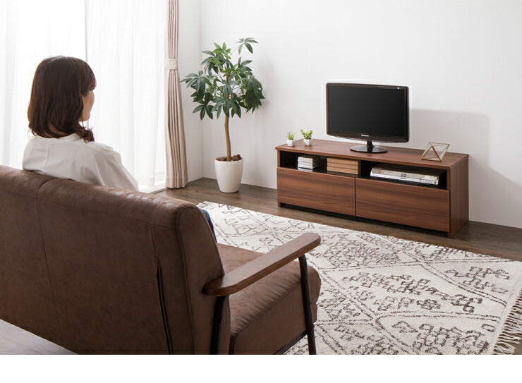 テレビ台 幅120cm ローボード 【日本製 大川家具 完成品】 木製 32インチ 43インチ 50インチ ナチュラル 白 ホワイト ブラウン オープン収納付き おしゃれ 北欧風 テレビボード TV台 TVボード(代引不可)