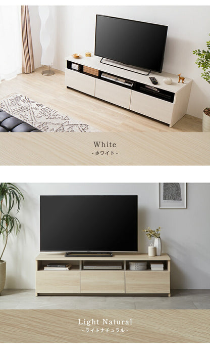 テレビ台 幅150cm ローボード 【日本製 大川家具 完成品】 木製 43インチ 50インチ 55インチ ナチュラル 白 ホワイト ブラウン オープン収納付き おしゃれ 北欧風 テレビボード TV台 TVボード(代引不可)