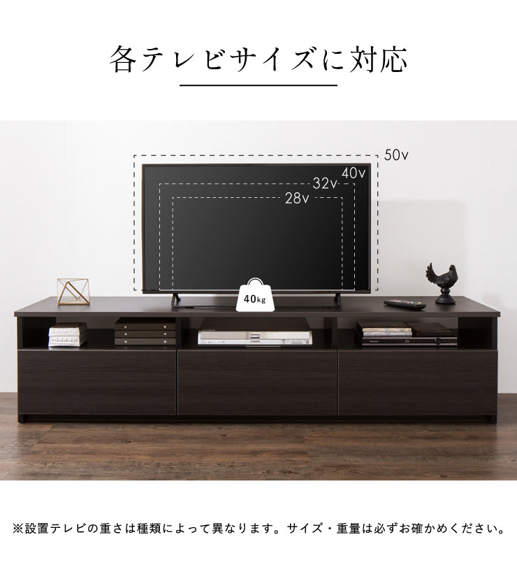 テレビ台 幅180cm ローボード テレビボード TV台 TVボード【国産 日本製 大川家具 完成品】180 木製 50インチ 55インチ 65インチ 大型テレビ対応 ナチュラル 白 ブラウン おしゃれ 北欧風(代引不可)