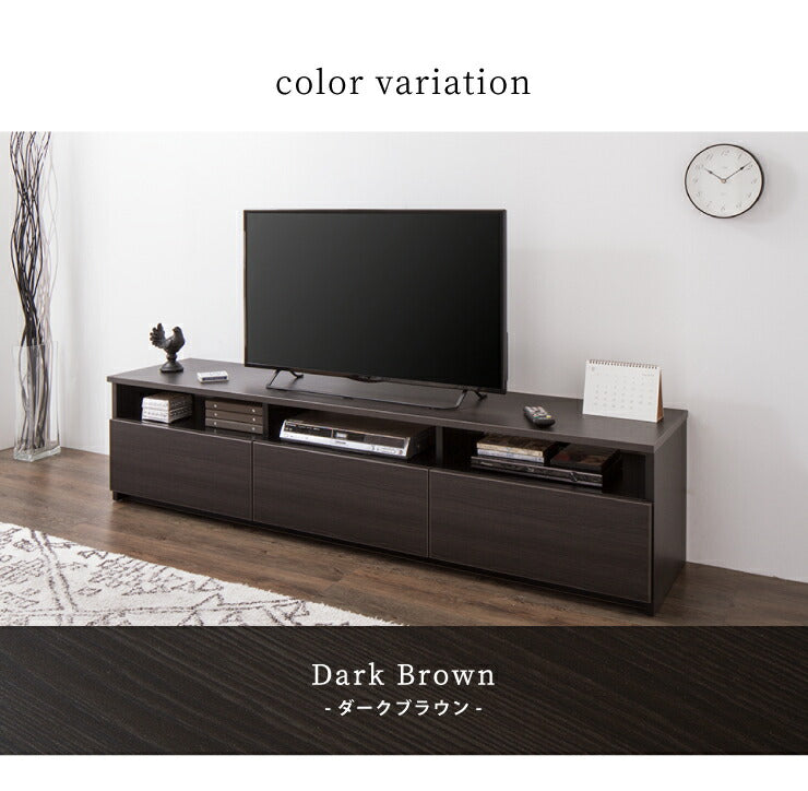 テレビ台 幅180cm ローボード 【日本製 大川家具 完成品】 木製 50インチ 55インチ 65インチ 大型テレビ対応 ナチュラル 白 ブラウン オープン収納付き おしゃれ 北欧風 テレビボード TV台 TVボード(代引不可)