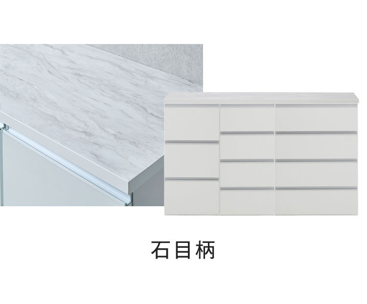 ランドリー収納 ランドリーチェスト 幅140cm 3段 4段×2台 日本製 国産 【開梱設置無料】 メラミン天板 巾木 脱衣所 洗面所 収納 半完成品 白 ホワイト チェスト ローチェスト ロータイプ 隙間収納(代引不可)